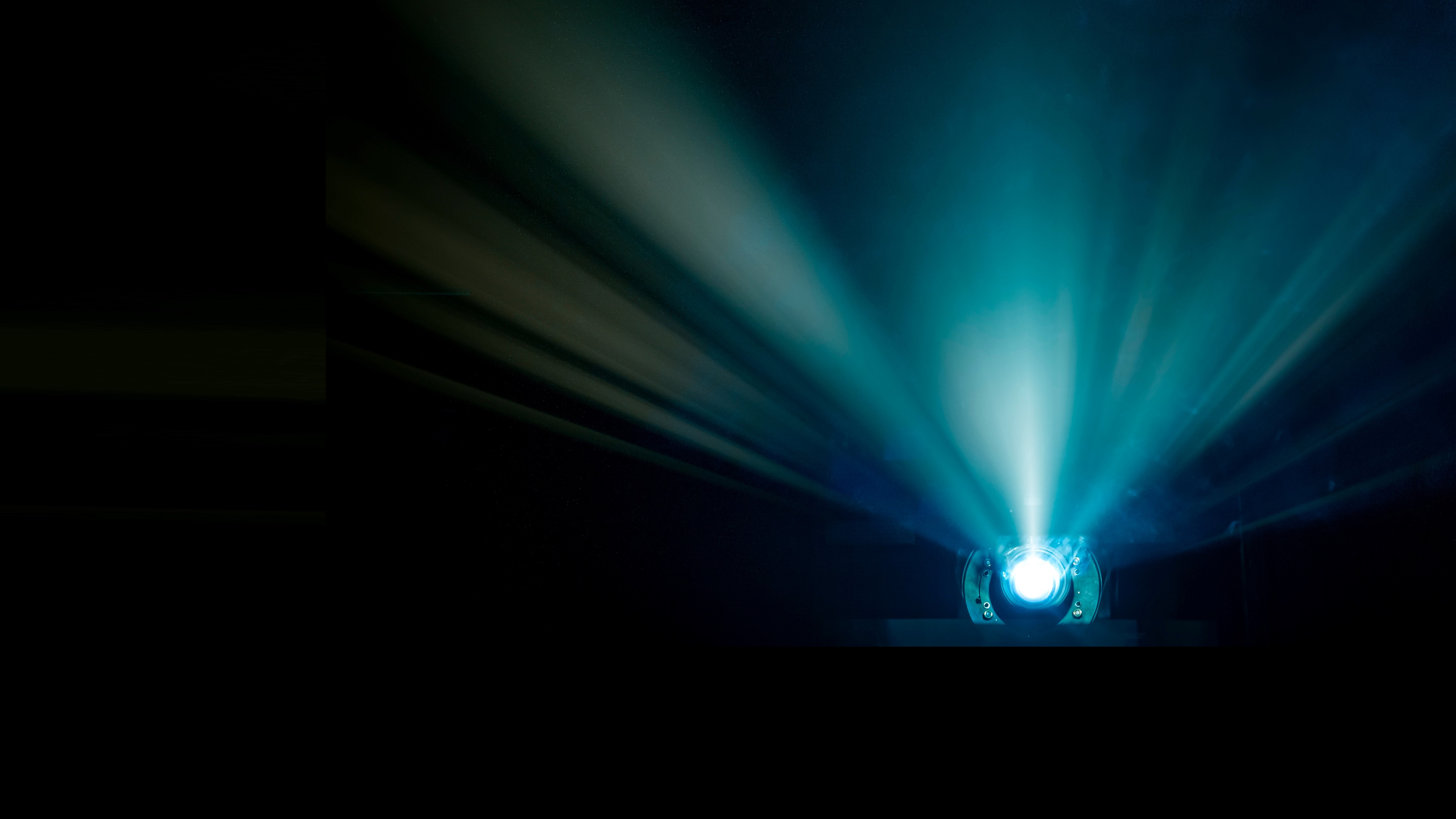 An image of the light from a projector